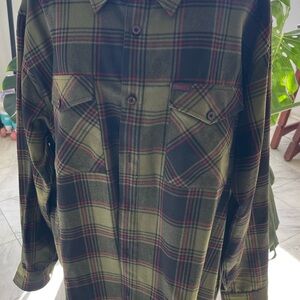 DIXXON Green and Black Plaid Casual Button Down Shirt “The nightmare”